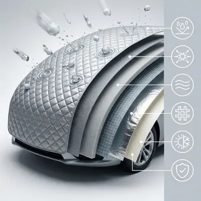 Primo piano del tessuto ScudoCar a 5 strati ultraresistenti