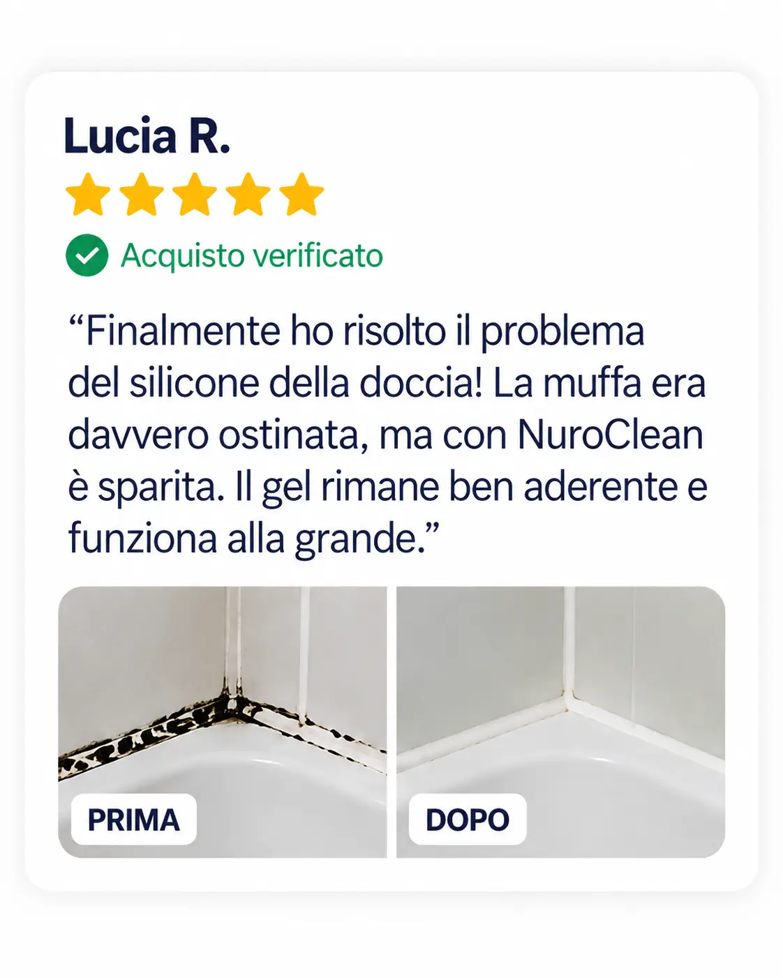 Recensione di un cliente su NuroClean Mold Remover Gel, 1 di 3